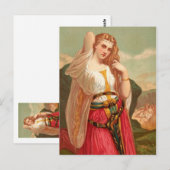 Mooie  dame briefkaart (Voorkant / Achterkant)