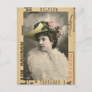 Mooie  dame briefkaart