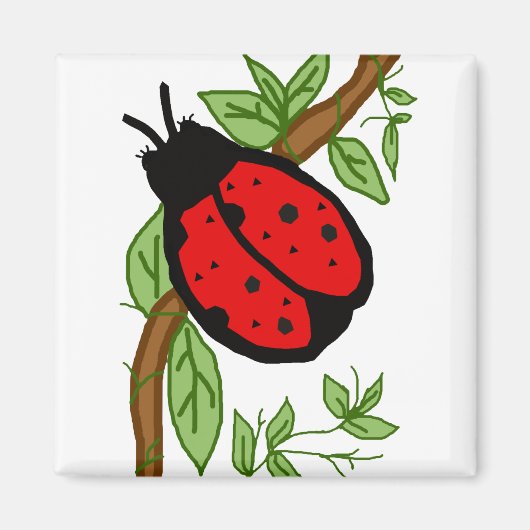 Mooie dame bug magneet (Voorkant)