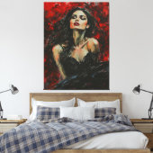 Mooie dame canvas afdruk (Insitu (Slaapkamer))