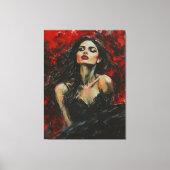 Mooie dame canvas afdruk (Voorkant)