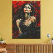 Mooie dame canvas afdruk (Insitu (Woonkamer))