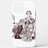 Mooie dame drink thee Case-Mate iPhone case (Achterkant)
