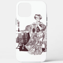 Mooie dame drink thee Case-Mate iPhone case