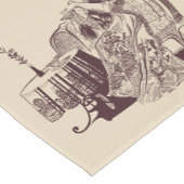 Mooie dame drink thee korte tafelloper (Hoek)