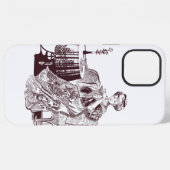 Mooie dame drinkt thee iPhone hoesje (Achterkant horizontaal)