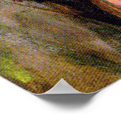 mooie dame en roze roze roze bloem poster (Hoek)