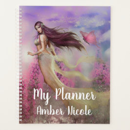 Mooie dame en vlinder planner