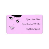 Mooie dame etiket (Voorkant)