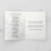 "Mooie dame gekleed in blauw" Religieus gedicht Kaart (Binnen)