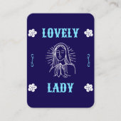 Mooie dame gekleed in Blue Prayer Kaart Plaatskaartje (Voorkant)