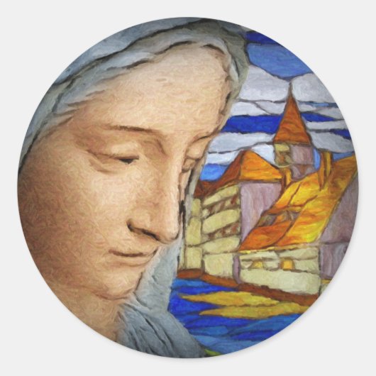 Mooie dame, genaamd Marie Ronde Sticker (Voorkant)