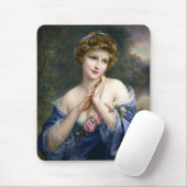  mooie dame in blauw muismat (Met muis)