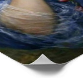 mooie dame in blauw poster (Hoek)