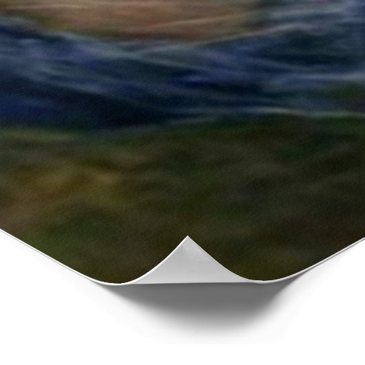 mooie dame in blauw poster (Hoek)