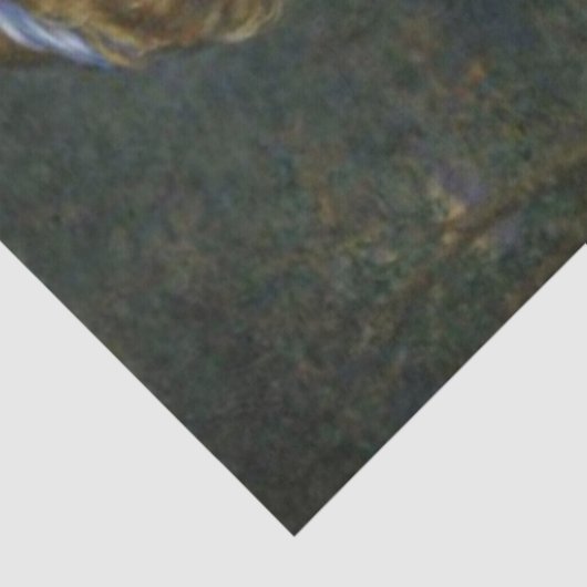 mooie dame in blauwe ontkoppeling tissuepapier (Detail)