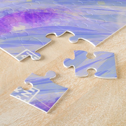 Mooie dame in een bloeiend bos legpuzzel (Zijkant)