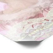 Mooie  dame in roze foto afdruk (Hoek)