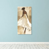 Mooie dame in witte jurk esthetische canvas kunst (Insitu (Houten vloer))
