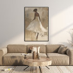 Mooie dame in witte jurk esthetische kunst aan de  poster<br><div class="desc">Doordrenk uw ruimte met elegantie door de "Beautiful Lady in White Dress Esthetic Wall Art." Dit prachtige kunstwerk beschikt over een sierlijke vrouw in een lange witte zomerjurk, geplaatst tegen een neutrale beige achtergrond. De minimalistische maar opvallende compositie straalt een gevoel van sereniteit en tijdloze schoonheid uit, waardoor het een...</div>
