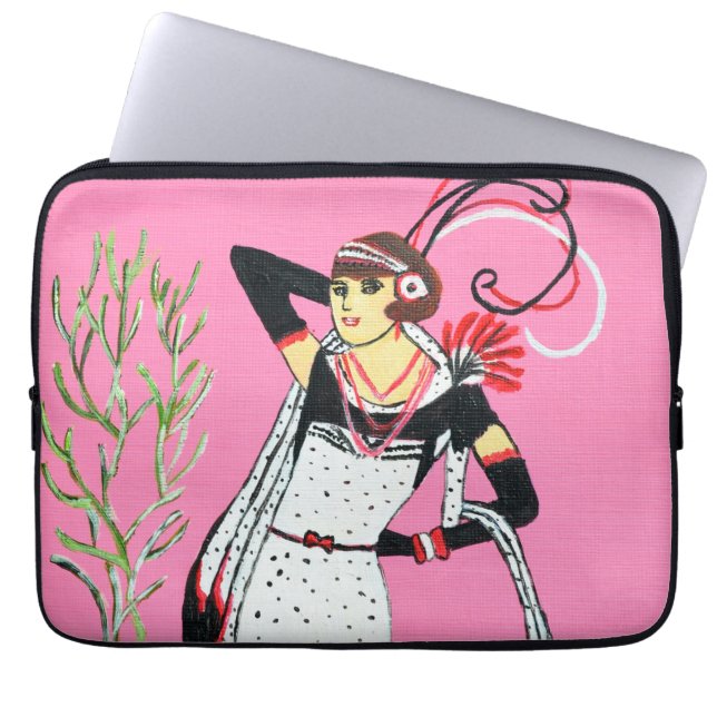 Mooie Dame  Laptop Sleeve (Voorkant)