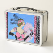 Mooie dame lunchbox (Achterkant)
