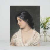 Mooie Dame met een Pearl Ketting Kaart (Staand voorkant)