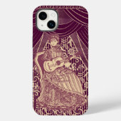Mooie dame met gitaar Case-Mate iPhone case (Achterkant)
