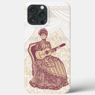 Mooie dame met gitaar Case-Mate iPhone case