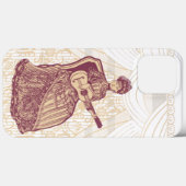 Mooie dame met gitaar Case-Mate iPhone case (Achterkant (horizontaal))