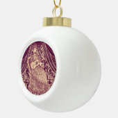Mooie dame met gitaar keramische bal ornament (Rechts)