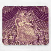 Mooie dame met gitaar muismat (Voorkant)