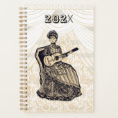 Mooie dame met gitaar planner (Voorkant)