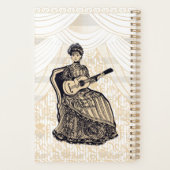 Mooie dame met gitaar planner (Achterkant)