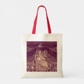 Mooie dame met gitaar tote bag (Achterkant)