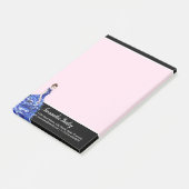 Mooie dame met glinsterende blauwe jurk mode post-it® notes (Schuin)