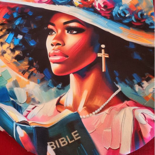 Mooie dame met haar bijbelse bloem tote bag