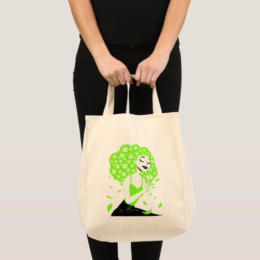 Mooie dame met rozen tote bag (Voorkant (product))