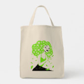 Mooie dame met rozen tote bag (Achterkant)