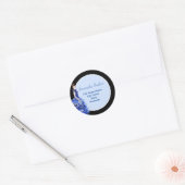 Mooie dame met Sparkly Blue Gown Mode Rect Ronde Sticker (Envelop)