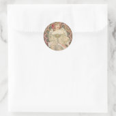 Mooie dame - Mucha Ronde Sticker (Tas)
