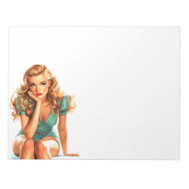 Mooie dame notitieblok