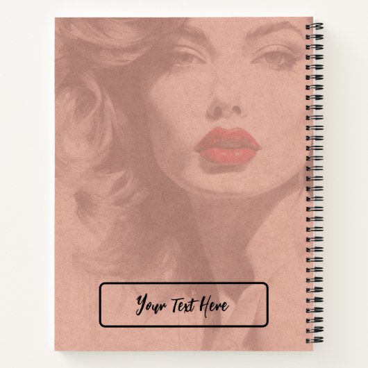 Mooie dame notitieboek (Achterkant)