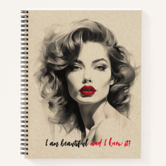 Mooie dame notitieboek