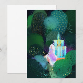 Mooie dame op de Garden-fontein Kaart