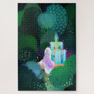 Mooie dame op de Garden-fontein Legpuzzel