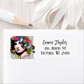 Mooie dame papier collage krant etiket (Insitu)