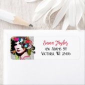 Mooie dame papier collage krant etiket (Insitu)