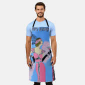 Mooie dame schort (Gedragen)