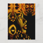 Mooie dame uit het verleden briefkaart (Voorkant)